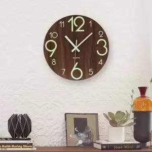 타임아트 축광 야광 무소음 벽시계 야광벽걸이시계 (KYR-WC2E761)