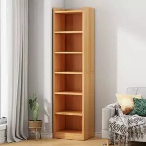 책장 심플 북타워 틈새 책꽂이 수납함 수납장 완전 밀폐형 6단 모조 원목색