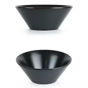 [조르지오]블랙 IJ34WX61 멜라민 일식 면그릇 후식그릇 12.8x5.6cm 5호