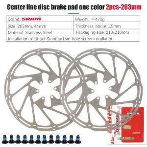 SRAM 자전거 브레이크 로터 디스크 MTB 도로 140/160/180/203mm 유압 스테인리스 사이클링 장비