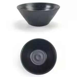 블랙 EO67YC98 멜라민 한식 대접 면기 면그릇 15.2x6.3cm 14호