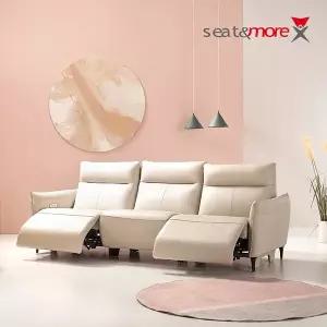 [시트앤모어]스완 4인 이태리천연통가죽 리클라이너소파