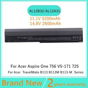 Acer Aspire One 725 756 V5-171 AL12X32 AL12A31 TravelMate B113 C710 크롬북용 6 셀 노트북 배터리