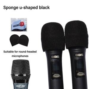 2피스 일회용 마이크 커버 스폰지 교체 액세서리 방진 앞 유리