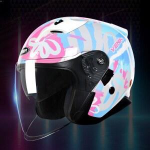바이크 오토바이 헬멧 스쿠터 클래식 여자 커버 페이스 소두 모자헬멧 하이바 남녀공용