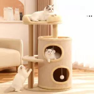 벨라마켓 펫올캣타워 캣폴 스크래쳐 튼튼한 고양이침대 다묘 기둥 숨숨집