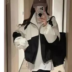 얇은 크롭 배색 바람막이 간절기 밑단 스트링 겨울 방풍 아우터 플리스 자켓 후드 다운 점퍼 코트 가을