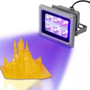 SLA/DLP/LCD 3D 프린팅을 위한 프린터 UV 수지 경화등 감광성 굳히기 출력 효과 60w의 405nm LED 조명