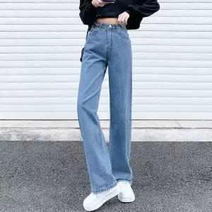 [하프클럽/]청바지 여자 와이드 하이웨스트