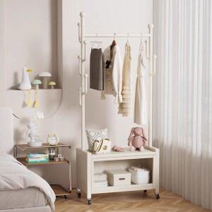 서랍 행거 옷걸이 서랍장 정리함 옷선반 옷수납 60cm 화이트 침실 스탠드행거 2단 경량