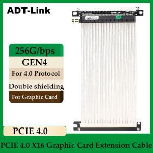 ADT-Link 더블 리버스 PCIe 라이저 케이블 4.0 X16 익스프레스 익스텐더 유연한 고속 GUP ITX A4 케이스용