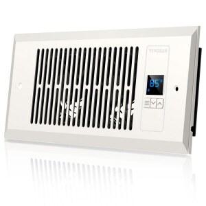 의 구멍을 위한 VIVOSUN 콰이어트 레지스터 부스터 팬, 지능형 온도 조절기가 있는 냉방 난방 통풍구, 침실 및 다락방을 10단 공기 흐름 매트 화이트