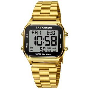 [미국배송] VTAGE 디지털 남성용 시계 스테인리스 스틸 손목시계 LED 대형 페이스 스크린 듀얼타임 / 날짜 알람 스톱워치 카운트다운 남녀용 아이디어 선물