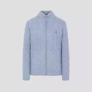 빈폴 멘 케이블 집업 카디건 - 스카이 블루 BC595AC21Q