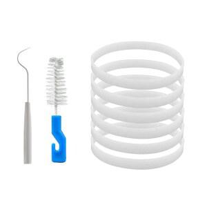 [미국배송] 6팩 고무 가스켓 교체 씰 3.94인치 NUTRI NINJA 블렌더 부품 7핀 블레이드 화이트 오링 AUTO-IQ PRO 추출기 BL456-30 BL480 BL640 BL680 BL681A BL682 CT680