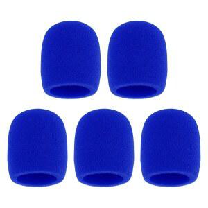 OriGlam 5pcs 두꺼운 폼 마이크 커버 휴대용 앞유리, 세척 가능한 팝 필터 KTV 성능 파란색