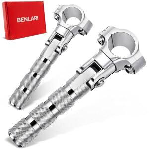 벤라리 CNC 고속도로 페그스 모터사이클 풋 페그스 스테인리스 스틸 1in 1-1/4in 25mm 32mm 장착 할리 데이비슨, 혼다, 스즈키, 가와사키 엔진 가드 크래시 바 크롬
