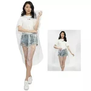 일회용 우비 단추형 야외 작업 비닐 우의 남녀공용 (WFKBRQ9)