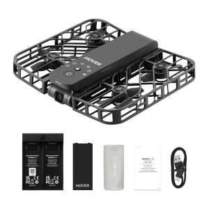 카메라가 장착된 HOVERAIR X1 드론, 팔로우 미 모드가 자율 비행 카메라 HDR 비디오 캡처가 접이식 미니 팜 테이크오프, 지능형 경로, 핸즈프리 컨트롤 블랙(콤보)