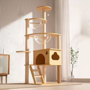 캣타워 원목 스크래쳐 놀이터 CAT전망대 패키지A 호텔 켓타워 5단 프레임 아파트 세트