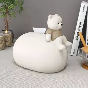 곰돌이 세라믹티슈케이스 휴지곽 케이스 도자기 1개