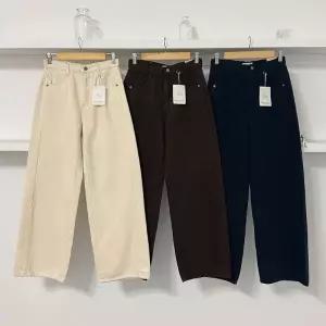 [다잇템] 여성 FW 와이드핏 피치기모 H라인 박시 색상 면바지_24047365_588872