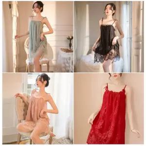 잠옷 홈웨어 예쁜 레이스 란제리 원피스 팬티 세트