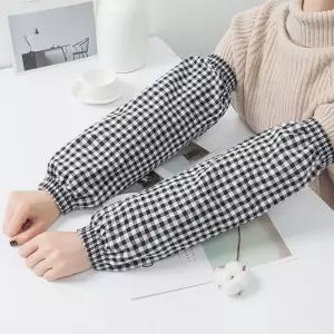 체크 팔토시(블랙) G 팔토시 여성팔토시 미술용팔토시 롱팔토시 작업용토시 사무실팔토시