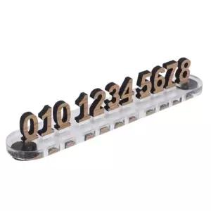 우드 주차번호판 전화알림판 차량 번호판 주차 표시판 차량용 알림판 (WFKD3GD)