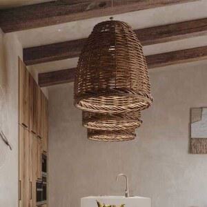 카페 비치 갓등 라탄 가닥 나무 일식집 1등 식탁 라탄갓등 따뜻한