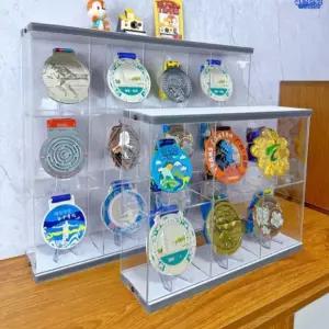 대회 금메달 박스 고급 거치대 아크릴 메달보관함 투명 1개 마라톤