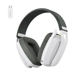 [미국배송] PS5 PS4 PC MAC PLAYSTATION 4 5용 마이크가 있는 BINNUNE 2.4GHZ 무선 게이밍 헤드셋 플립 블루투스 노트북 컴퓨터용 헤드폰(그레이)