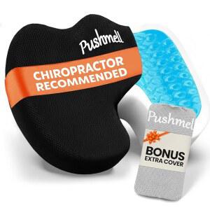 테일본, 콕시엑스, 백 앤 시아티카 완화용 메모리 폼 젤 시트 쿠션 u2013, 17 5 u201D x 14 시트, 책상, 가정용 인체공학적 사무용 의자 쿠션, 자동차 u2013에는 보너스 추가 커버