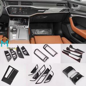 아우디 호환 A6C8 튜닝 인테리어 컨트롤 계기 시프트 프레임 문짝 패널 장식 악세사리 23-24