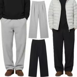 [행텐][모다춘천]공용 더블페이스 원턱 와이드핏 팬츠 10560-038-201-07_CC