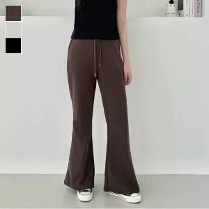 슬랙스 여성 밴딩 부츠컷 3 트레이닝팬츠 나팔바지 면 (WFKBX7Y)