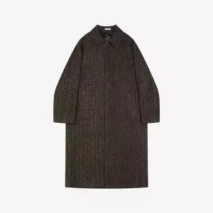 [NS홈쇼핑]지이크 FW 브라운 팬시 부클 헤링본 발마칸 오버핏 롱코트 PLH9017..