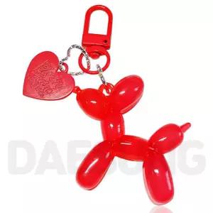 듀오라이프 풍선 강아지 키링 레드 백참 열쇠고리 에어팟키링 핸드폰 가방 자동차 열쇠 키체인