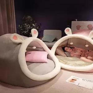 사람용 숨숨집 초대형 고양이 하우스 인간 침낭 쿠션