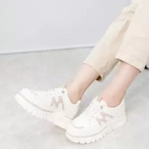 [제이시]제이시 발볼넓은 푹신한 6cm 굽높은 가죽 운동화 K342