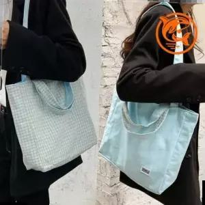 소형에코백 여성 에코백 파스텔 양면 스퀘어 컬러 디자인 큰