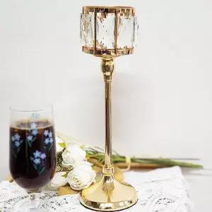 티라이트홀더 골드 크리스탈 촛대 L라이트 소품 빈지 엔틱 앤틱 감성 힐링인테리어 충만캔들 로맨틱분위기