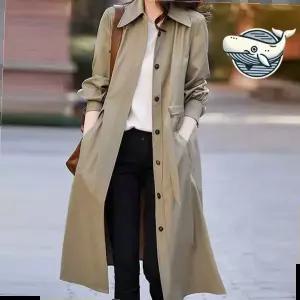 트위드코트 봄가을 셔츠형 롱코트 캐주얼 데일리 외출용