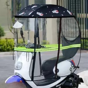 우비 캐노피 전기 방풍막 비 스쿠터 덮개 위트 블랙