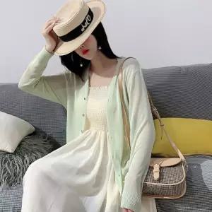 하늘하늘룩 루즈핏 실루엣 브이넥 가을 여성 가디건여자코디 아우터 20대 30대 니트 루즈 하늘하늘 꾸안꾸