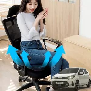 올뉴모닝 여름용 호환 메쉬 쿨링방석 통풍차량용 사무실 방석 자동차 의자 아이스 냉풍