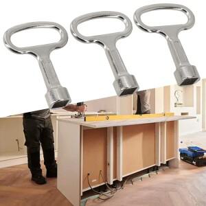 물밸브 탭 벤트 키 스테인레스 스틸 사각 난방 전기 캐비닛 문짝 잠금 렌치 8mm 3개