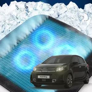 더뉴모닝 호환 차량용 쿨링시트 메쉬 4팬용방석 사무실 여름방석 자동차 의자 아이스 휴대용 용통풍 용자동