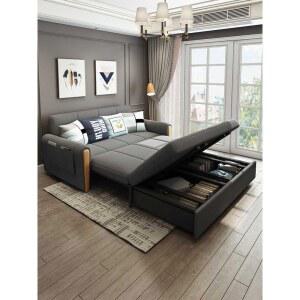 쇼파 침대 4인용 없음 스피커 다기능 코튼 원목 스펀지 고탄력 수납 2인용