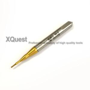 HSSE 주석 미터 나사 플루트리스 탭 M0.5 기계 성형 M0.5X0.125